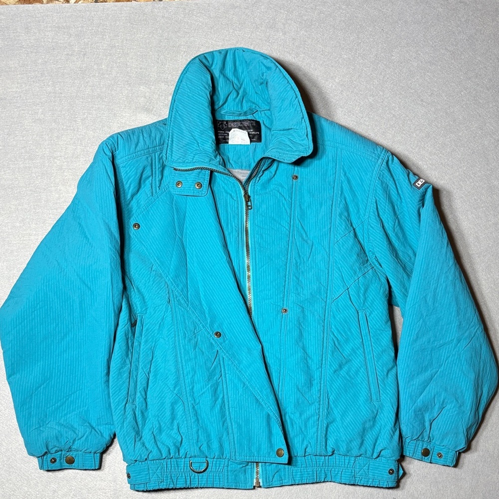 Descente Aqua Blue Vintage Ski Jacket
